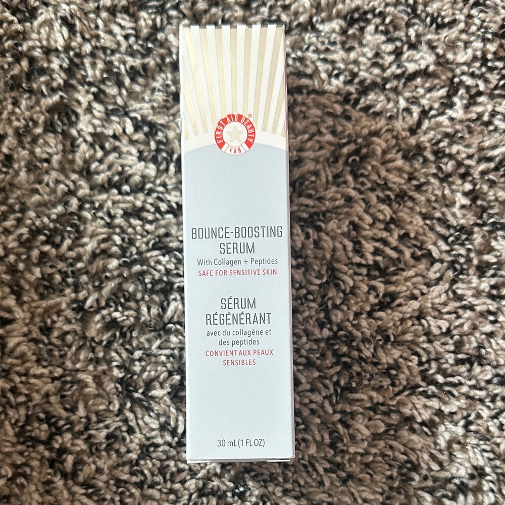 First Aid Beauty Regenerating Serum with Red and White Design